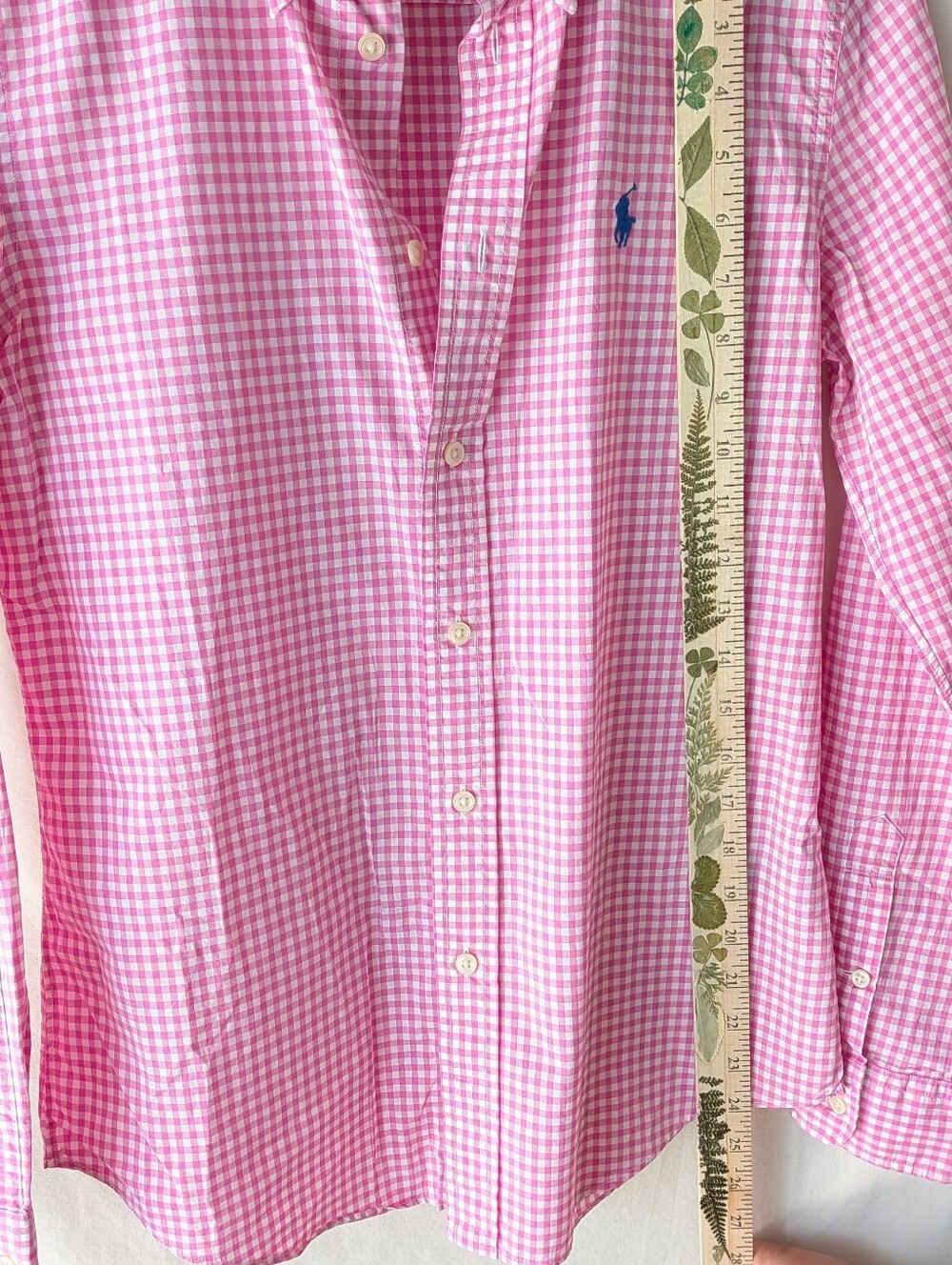 Ralph Lauren Pink Gingham Button-Down Shirt - Picture 9 of 9